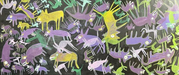 539-21 - <i>Raining dogs</i> - PATSY  MUDGEDELL