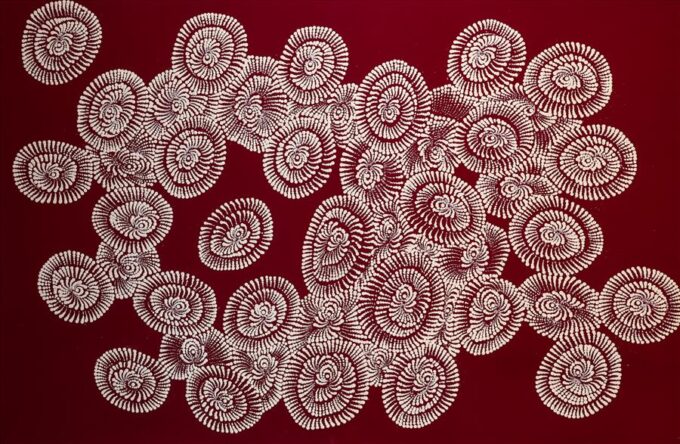 457-25 - <i>Pamapardu Tjukurrpa (Flying Ant Dreaming)</i> - Maria   Brown